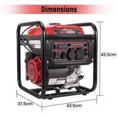 Gas Generator 4800W Peak Power Inverter Digital Display Pure Sine Wave 120V EPA
