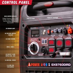 A-iPower GXS7600iRD – Dual Fuel, Remote Start Inverter Generator