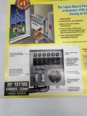 Gen Tran 6 Circuit Generator Transfer Switch 15116V 6 CIRCUITS – 15 Amps