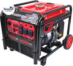 7000-Watt Open Frame Inverter Generator, Electric Start Portable Generator for H