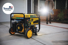 12,500-Watt Electric Start Tri Fuel Home Backup Portable Generator with CO Shiel