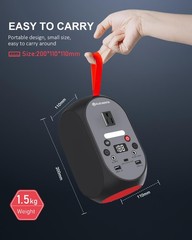 ELECAENTA 99Wh Portable Power Station, 120W (Peak 200W) LiFePO4 Battery Black