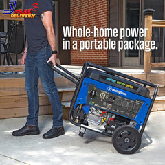 12500 Peak Watt Tri-Fuel Home Backup Portable Generator Electric Start Gas Propa
