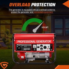 5000W Portable Inverter Generator Gas Powered Quiet for Home Backup Construction