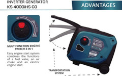 Konner & Sohnen 4,000-W Portable Dual Fuel Inverter Generator w/ Electric Start