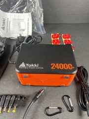 Takki 88Wh Portable Power Station, Solar Generator, AC/DC/USB, LED Flashlight