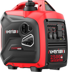 2500W Portable Inverter Generator, Gas Powered Generator with CO Sensor, 11H Run