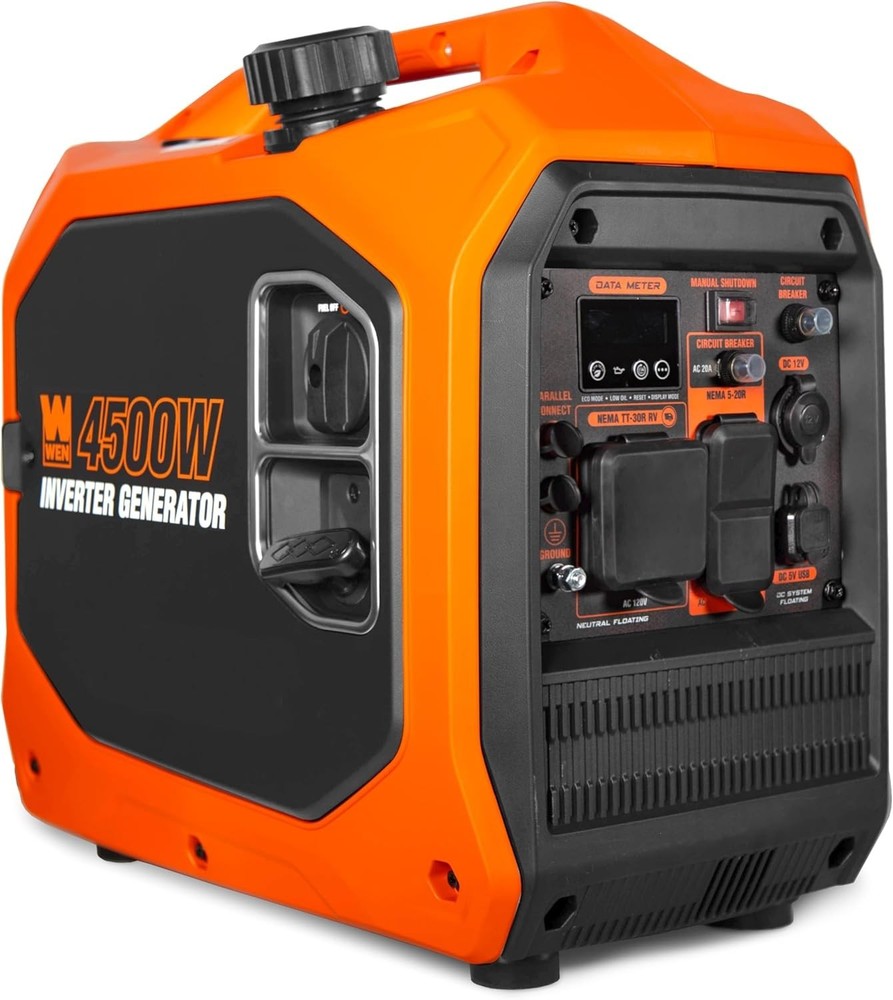 WEN 4,500-Watt Super Quiet Portable RV Ready Gas Inverter Generator, Lightweight