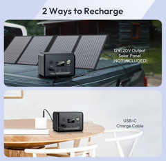 Estación de Energía Portátil 100W 96Wh LiFePO4 USB-C para Camping y Emergencias