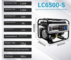 Gasoline Generator Small Household Outdoor Single/Three-Phase Silent.
