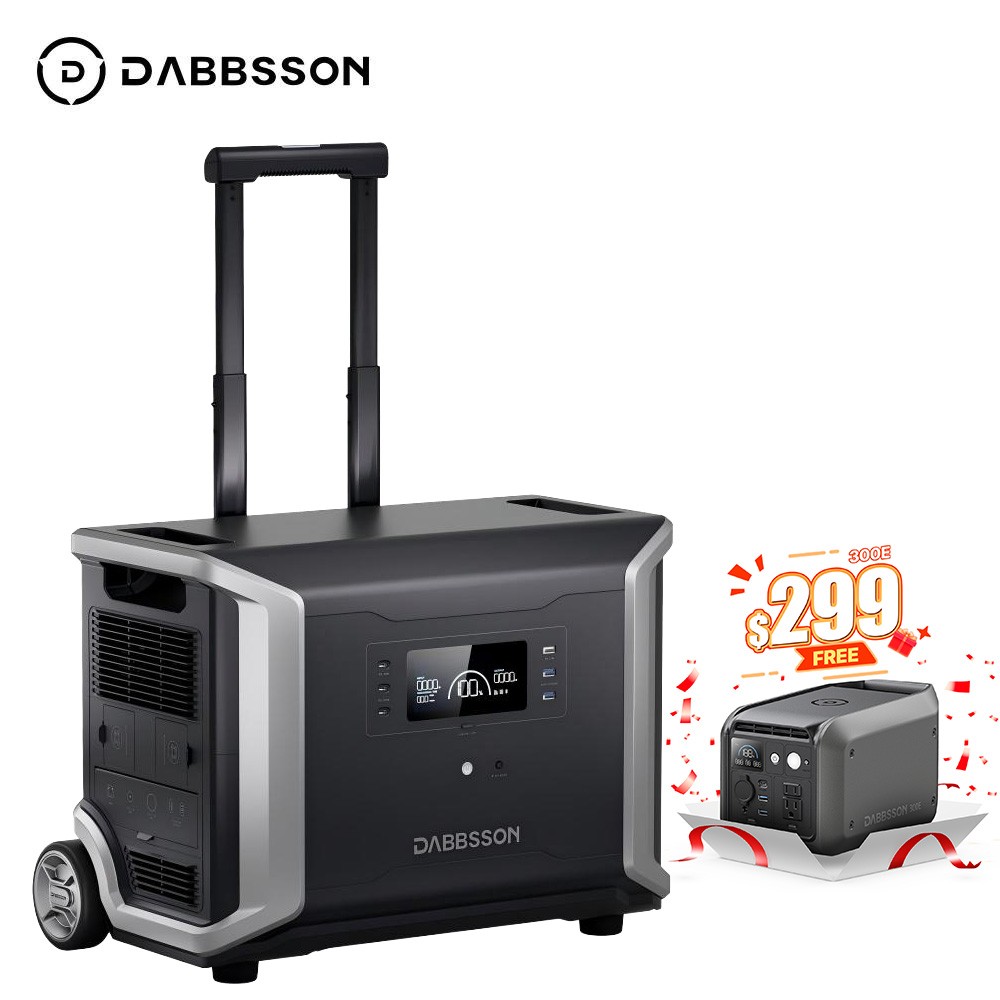 Dabbsson 3430Wh 3600W Portable Power Station Solar Generator for Home Backup Rvs