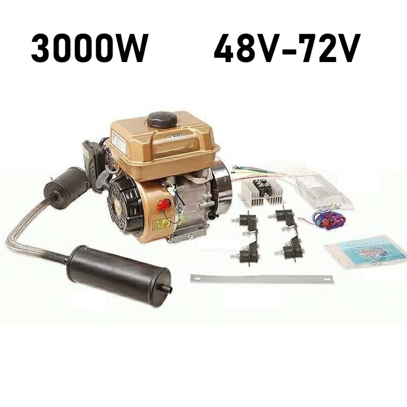 Electric Start Tricycle Four-Wheel Gasoline Generator Range Extender 3kW 48V-72V