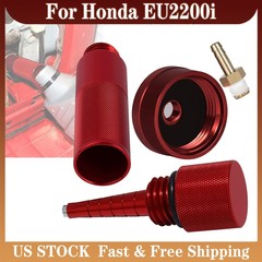 Red Aluminum Extended Run Gas Cap w/Brass Funnel For Honda Generator EU2200i