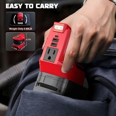 200W Power Inverter for Milwaukee M18 Battery, DC 18V For Milwaukee M18 Battery