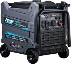 Pulsar 9500-W Quiet Portable TRI Fuel Inverter Generator Remote Start, CO Sensor