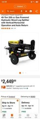 NEW Champion Pro Power Equipment Gas Log Splitter Horizontal/Vertical 338cc