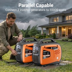 Mutaomay Gas Inverter Generator Quiet Portable 5000W Pure Sine Wave CO Sensor