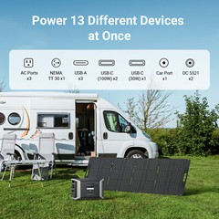 Dabbsson 4600W Max Power Station Solar Generator 2*DBS1400 Pro for Outdoor Home