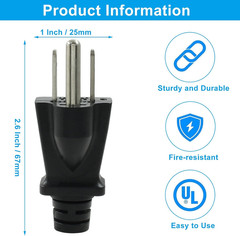 2 Pack Generator Grounding Plug, Neutral Ground Bonding Plug for Portable Invert