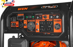 WEN DF8000X 8000 Watt Dual Fuel Electric Start Generator with CO Watchdog