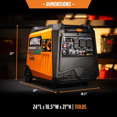 GM7500iAED DUAL FUEL INVERTER GENERATOR w/ CO Sensor, Remote Electric start / Te