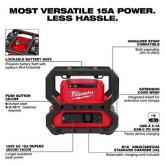 Milwaukee M18 18V Battery Powered 3600W/1800W Power Supply Tool Only