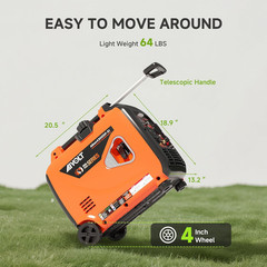 Portable Dual Fuel Inverter Generator 4300W with Remote Start