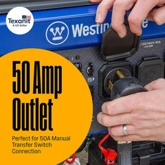 12500 Peak Watt Dual Fuel Home Backup Portable Generator, Remote Electric Start,