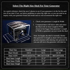 Generator Shed Combining Generator Covers While Running & Generator Covers,Large