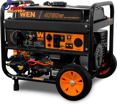 4,750-Watt 120V/240V Dual Fuel Portable Generator with Wheel Kit Electric Start