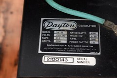 DAYTON 4000W GRAINGER 3W736 Gas Portable Generator 120/240VAC Honda 8HP Wheels