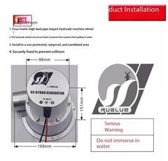 Hydroelectric Generator 12V24V Water Turbine Type DC Permanent Magnet Brushless