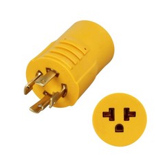 HOLEPU NEMA L14-30P to 5-15/20R or 6-15/20R Generator Adapter Plug, 30 YELLOW