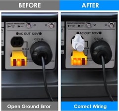 Lightweight Neutral Ground Plug for Portable Inverter Generators – 1 Pack