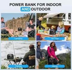 Estación de Energía Portátil 150W 122.8Wh LiFePO4 para Camping y RV, Nuevo