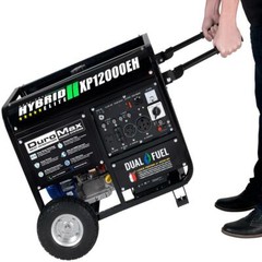 DuroMax 12,000-W Portable Hybrid Dual Fuel Gas Powered Electric Start Generator