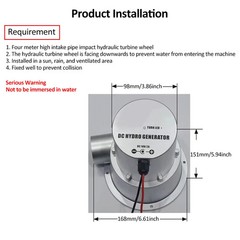 Hydraulic Generator 36W DC18V 2A Brushless DC/AC Hydraulic Pump Water Turbine