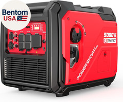 5000-Watt Portable Inverter Generator Gas Powered with Electric Start, CO Protec