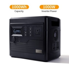 1000Wh Portable Power Station Solar Generator,Lithium Battery,Backup Power