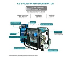 Emergency generator KS8100iEG Inverter LPG Power generator 8KW GAS+Petrol