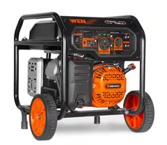 5,600-Watt Dual Fuel Portable Gasoline Generator W/ Wheel Kit Electric Start