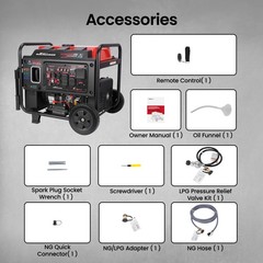 10500W Clean Power Inverter Generator Tri-Fuel 2xUSB for Laptop & Phone Charging