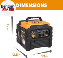 1500 Watt Portable Quiet Inverter Generator Gas Powered, Small Ultra Lightweight