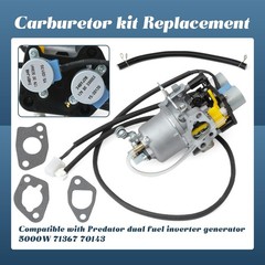 Carburetor Replacement for Predator 5000W Dual Fuel Inverter Generator – Gaskets