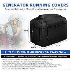 Portable Generator Cover,21.7 Lx 13.8Wx17.4H inches,Generator cover running,