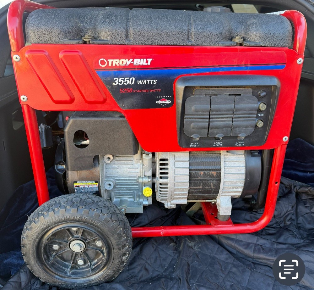 TROY BUILT 3550 GENERATOR WITH 10 HOURS USE