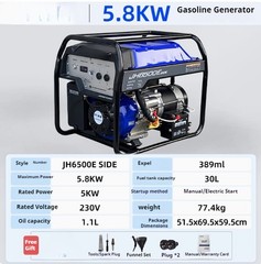 JHD3500 Gasoline Generator Set 3KW Household 220V Single-Phase Outdoor Low Fuel