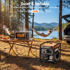 Mutaomay 4400W Portable Inverter Generator Gas Powered Quiet for Home Emergency