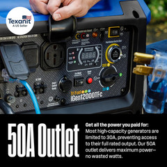 12000 Peak Watt Tri-Fuel Portable Inverter Generator, Remote Start, Transfer Swi