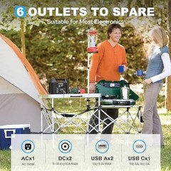 Portable Power Station 122.8Wh, LiFePO4 Battery Solar Generator for 150W Black
